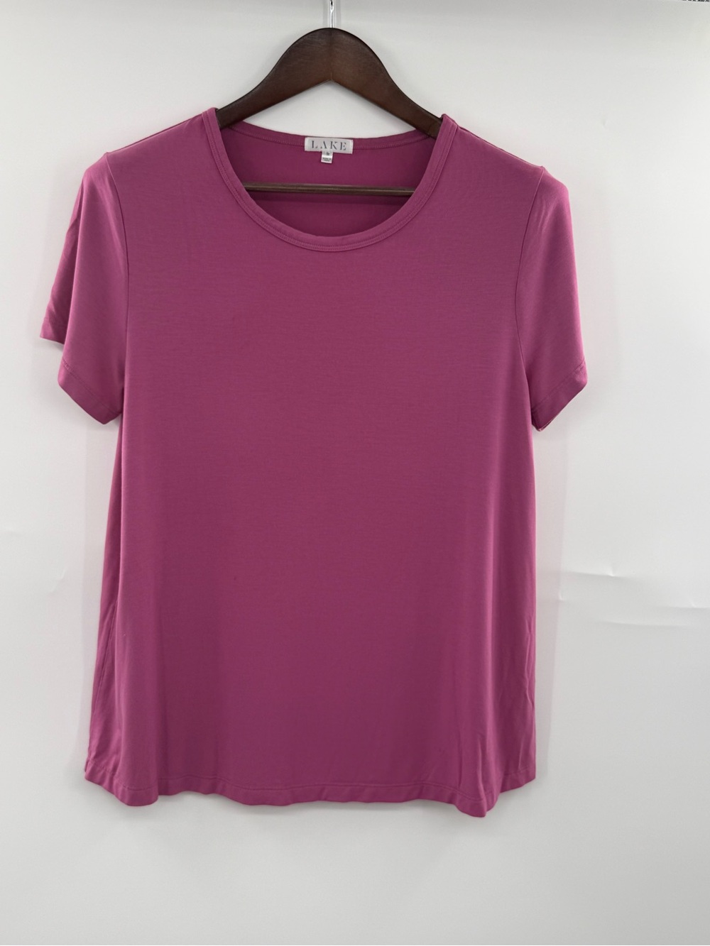 LAKE Pajamas Women M DreamModal Pink Short Sleeve Pajama Lounge Top Only Lounge